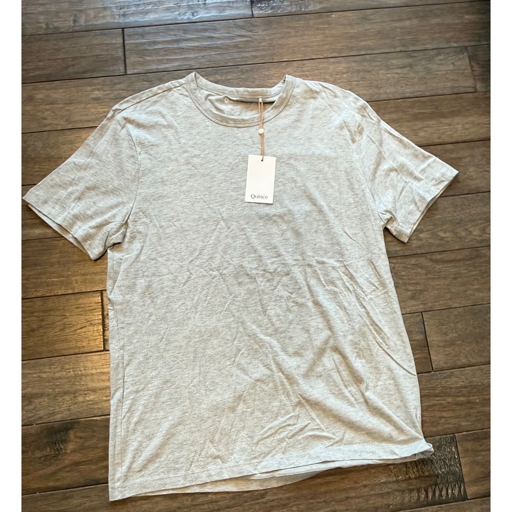 Quince T-Shirt Mens Medium Grey 100% Pima Cotton Short Sleeve Crew Neck Tee NWT